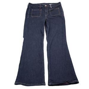 Tommy Hilfiger Jeans Womens 16 Blue Raleigh Bootcut Patch Pocket Denim Pants